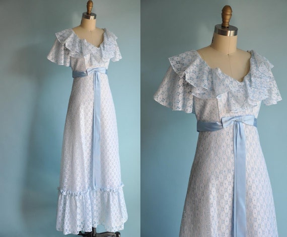 vintage 1960s ROBBINS EGG blue gunny sack dress