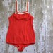 vintage 1950s Red Rover bombshell swimsuit