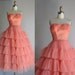r e s e r v e d...vintage 50s dress / 1950s 50s party prom cupcake dress / First Dance