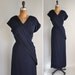 1940s dress / vintage 1940s 40s rayon cocktail dress / Late Night Drinks