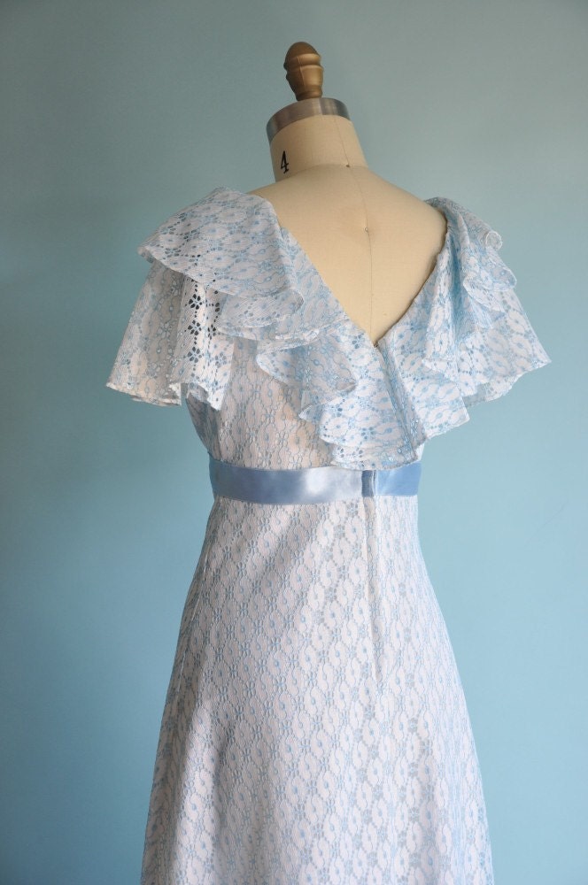 vintage 1960s ROBBINS EGG blue gunny sack dress