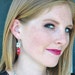 Red Topaz Dangle Earrings / Marquis Teardrops / Sterling Silver / Gemstone Jewelry / Wire Wrapped / Modern / Gifts For Her / Cherry / OOAK
