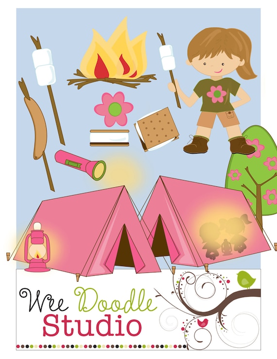 free girl scout camping clipart - photo #26