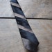 Reserved for Marian Kwok Mid century black and brown striped silk tie