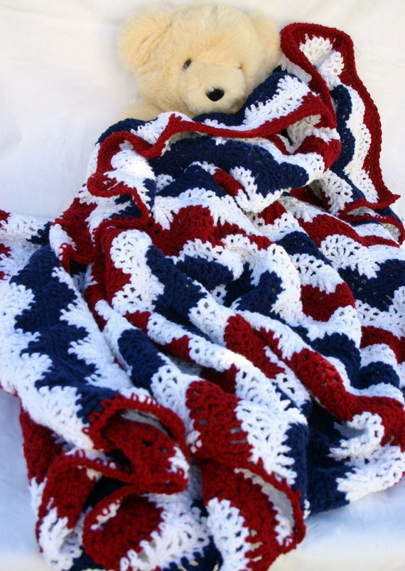 red white blue crochet patterns for afghan free