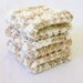 Crocheted cotton dishcloths brown white set of 3 variegated cleaning square functional eco-friendly washing scrubbers summer trio