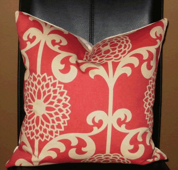 Decorative Pillow Cover High End Berry Mod Floral Accent