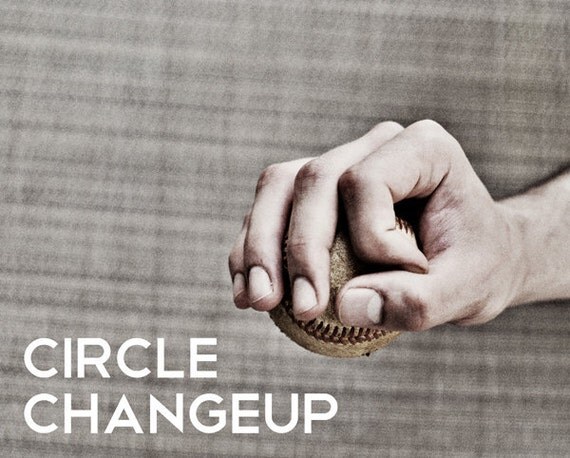 Circle Changeup Pitch Black White Photo Baseball Pitches