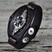 Iron Cross Leather Pendant Bracelet