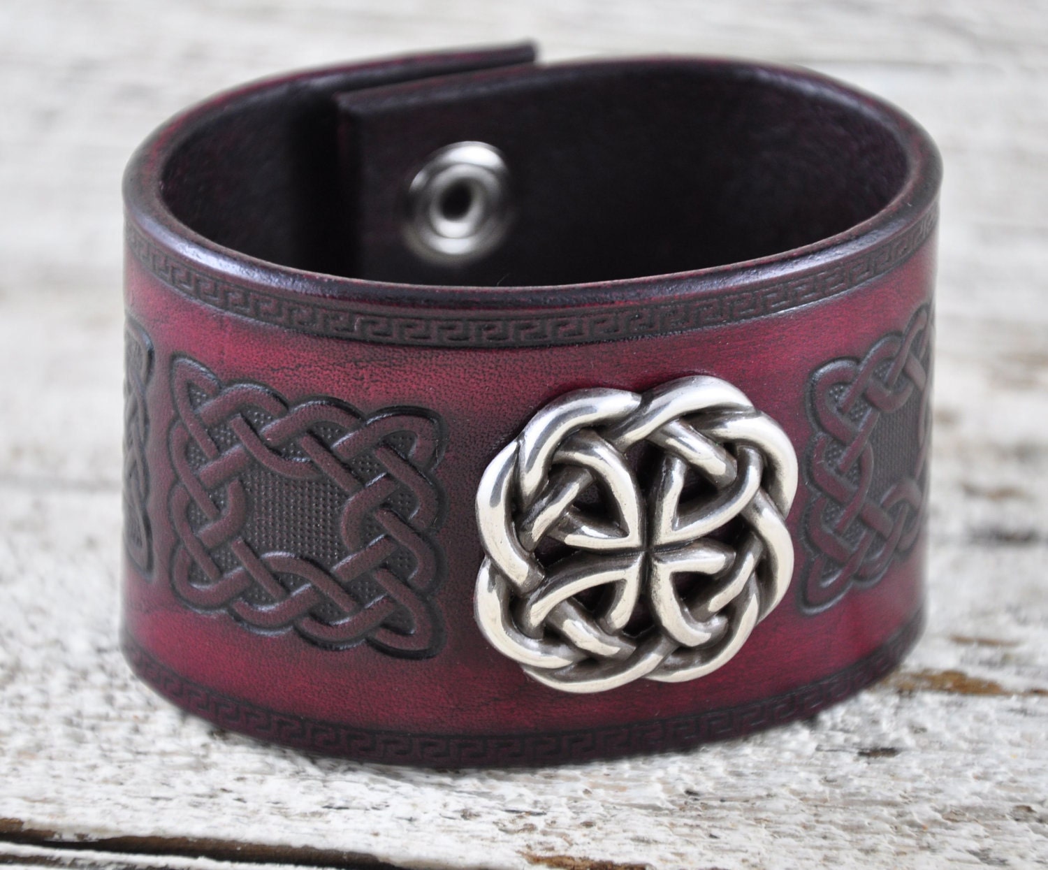 Celtic Tribe Mens Leather Cuff