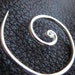Galaxy Twirl Shawl Pin Screw in Fine Silver with Faceted Genuine Peridot