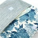 Diaper Clutch Blue White Striped with Floral Interior