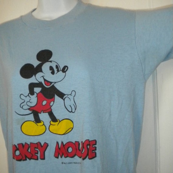Vintage Blue Mickey Mouse Shirt