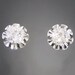 RESERVED For Tatiana - Art Deco diamond earrings white gold post studs vintage jewelry 1920s Ref.07353-0766