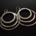 SALE - Hammered Sterling Silver Ring Earrings