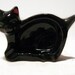 Vintage 1950's Lucky Black Cat Porcelain Ashtray