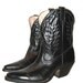 Reserved for BloodMilk: Vintage 1980's Black Leather Peewee Western Cowboy Boots Woman's size 9 1/2