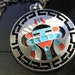 Gold Crown Inc Pewter Medallion Aztec Style Champleve Enamel Native American SALE