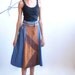 70s Denim Skirt // Vintage Leather Skirt // BOHO SKIRT