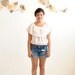 Vintage 70s Off the Shoulder Top // Ruffle Lace