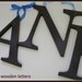 4 Solid Painted Wooden Wall Nursery Letters - 4 12 inch Georgia or Whimsical font - available in several colors and other sizes