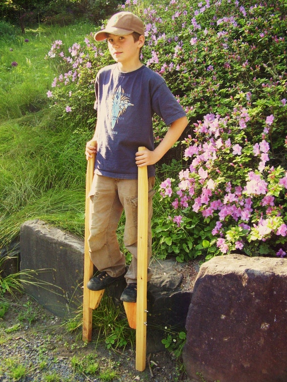 Items similar to Wooden Stilts by Heartwood Natural Toys on Etsy