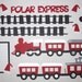 POLAR EXPRESS Red Premade Scrapbook Border Set / Page Layout 12x12