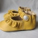 Baby Shoes Ruffled Mary Jane Shoe Yellow Leather Size 4 Only Ready-To-Ship