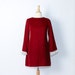 vintage 1960s Red Velvet Dress / sale
