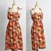 vintage 1970s Autumn Patchwork Dress