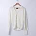 vintage Men's Cardigan Sweater/ 1970s/ white