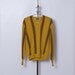 vintage 1960s Pendleton Sweater / Men's Mustard Striped Sweater