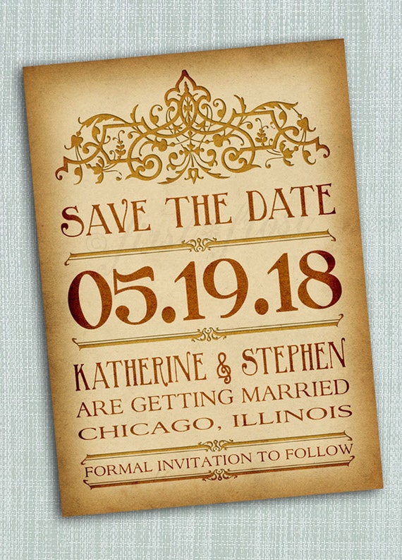 Vintage Style Save The Dates 7