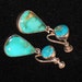 RESERVED Vintage Turquoise and Sterling Silver Dangle Earrings, Native American, Jewelry, Screwback