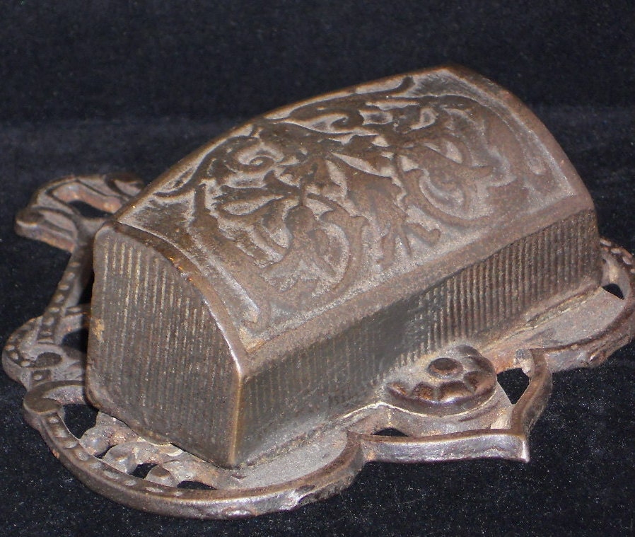 Vintage Cast Iron Match Stick Holder Tobacciana Kitchenware