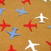 100 count- airplane punches- red, white, and blue- patriotic