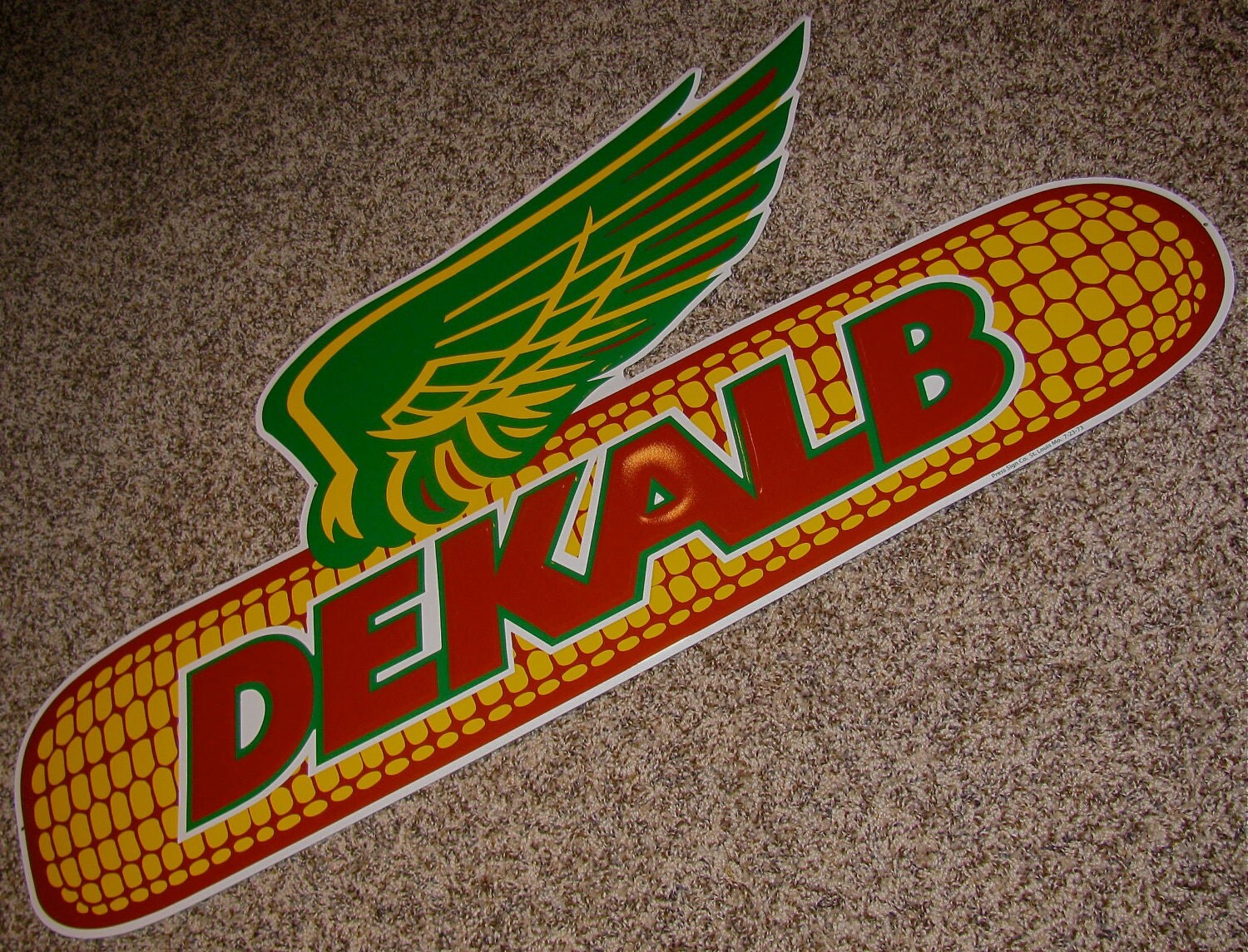 Vintage DEKALB Corn Seed and Feed Embossed Advertising Tin