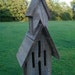 Large rustic barnwood church house butterfly house with post FREE SHIPPING