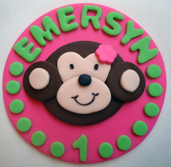 Fondant Cake Topper - Girl Monkey Il_570xn