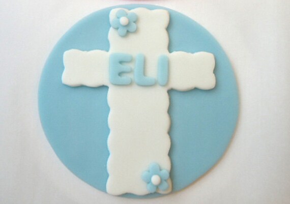 Fondant Cake Topper - Baptism, Christening, First Communion Il_570xn