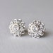 Katherine Earrings - Swarovski Crystal Rhinestone Silver Filigree Post - Simple Wedding Jewelry
