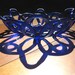 Cobalt Blue Wine Bottle Bowl -- fused recylced glass