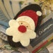 Wool felt hair clip -Santa father christmas -brown