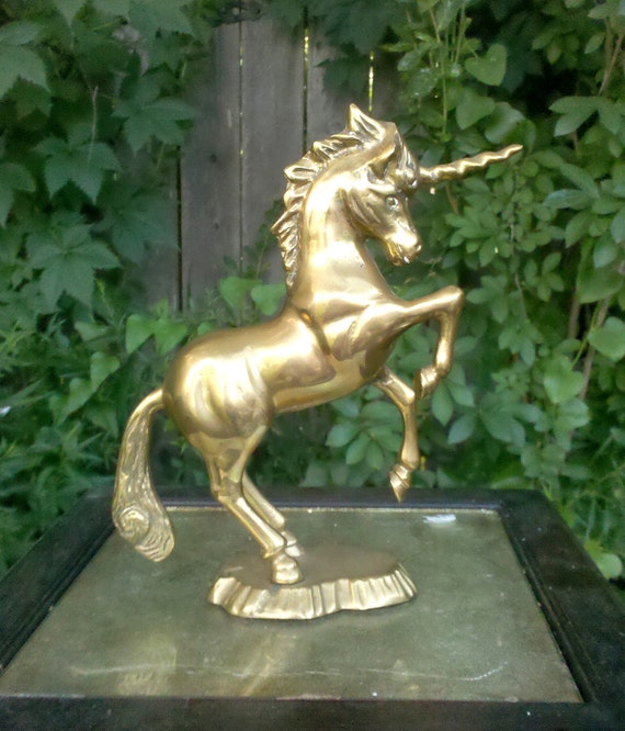 Brass Unicorn Statue