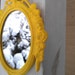 Decorative Wall Mirror in Vintage Lemon Yellow Frame - Revived Vintage