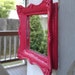 Tiny Baroque Wall Mirror in Bright Pink Raspberry