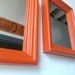 Wall Mirror Set in Burnt Orange Vintage Wood Frames