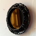 Black Scrying Mirror in Ornate Round Vintage Frame