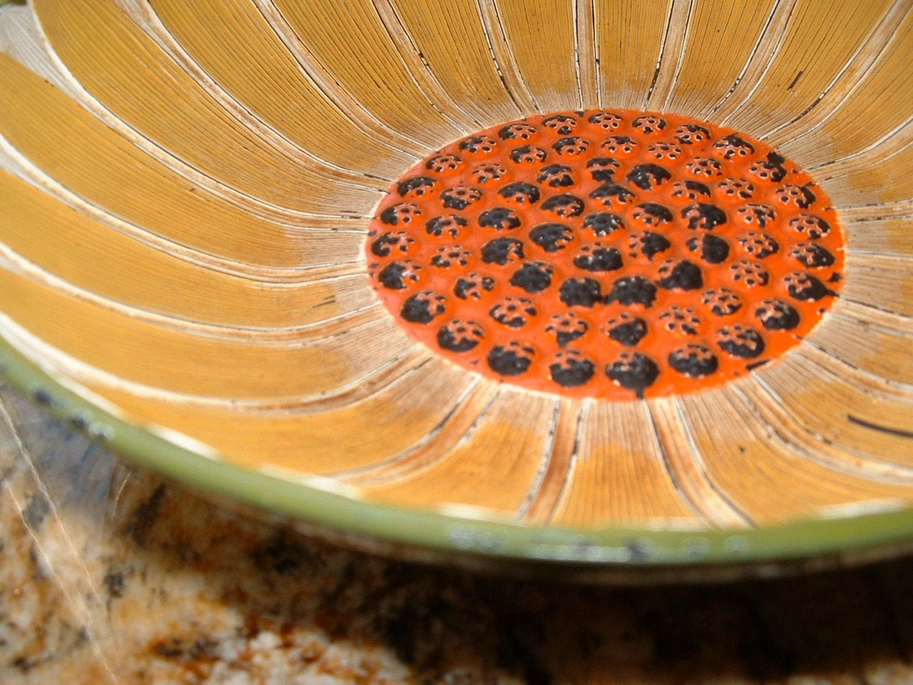 Vintage Lacquered Sunflower Bowl Haute Juice