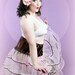 READY to SHIP Vintage Inspired Petticoat in Dusty Pink and Brown Tea Rose